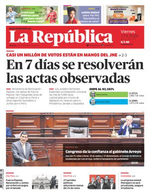 Edición Impresa - La Republica | Lima - Viernes 17 de Abril del 2026