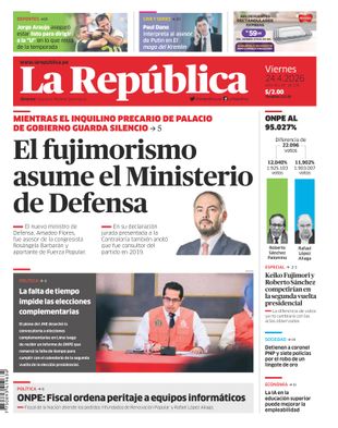 Edición Impresa - La Republica | Lima - Viernes 24 de Abril del 2026