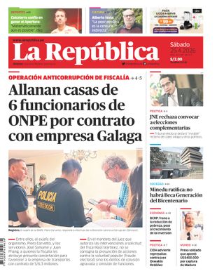 Edición Impresa - La Republica | Lima - Sabado 25 de Abril del 2026