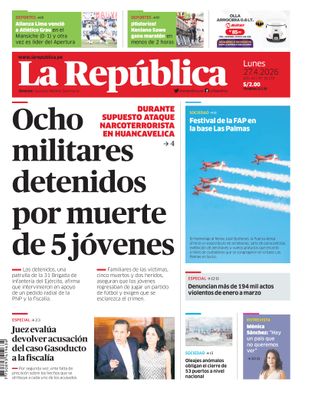 Edición Impresa - La Republica | Lima - Lunes 27 de Abril del 2026