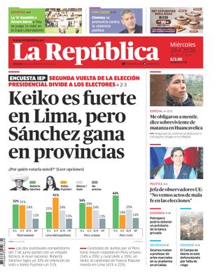 Edición Impresa - La Republica | Lima - Miercoles 29 de Abril del 2026