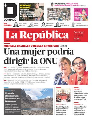 Edición Impresa - La Republica | Lima - Domingo 03 de Mayo del 2026