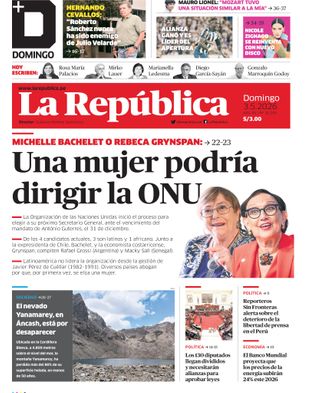 Edición Impresa - La Republica | Sur - Domingo 03 de Mayo del 2026
