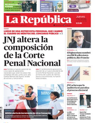 Edición Impresa - La Republica | Sur - Jueves 07 de Mayo del 2026