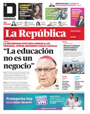 Edición Impresa - La Republica | Lima - Domingo 17 de Mayo del 2026
