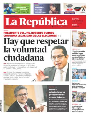 Edición Impresa - La Republica | Lima - Lunes 18 de Mayo del 2026