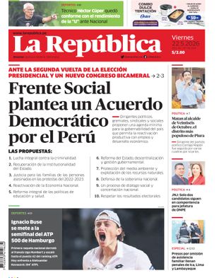 Edición Impresa - La Republica | Norte - Viernes 22 de Mayo del 2026