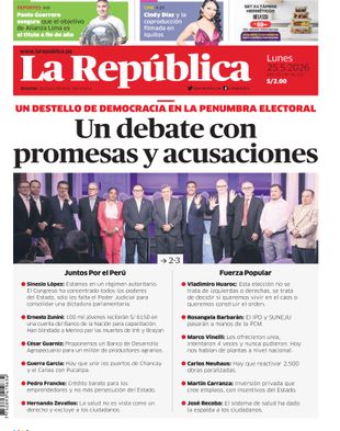 Edición Impresa - La Republica | Sur - Lunes 25 de Mayo del 2026