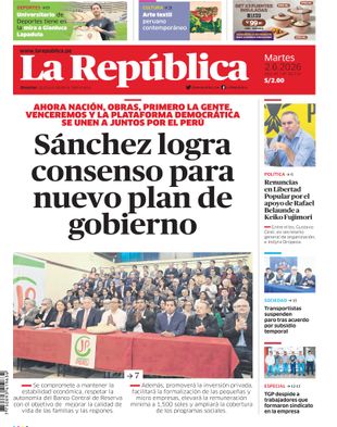 Edición Impresa - La Republica | Sur - Martes 02 de Junio del 2026