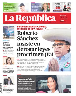Edición Impresa - La Republica | Lima - Jueves 04 de Junio del 2026