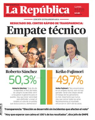 Edición Impresa - La Republica | Lima - Lunes 08 de Junio del 2026