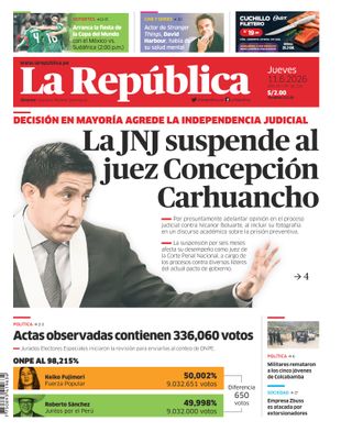 Edición Impresa - La Republica | Lima - Jueves 11 de Junio del 2026