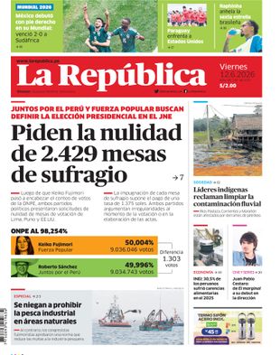 Edición Impresa - La Republica | Norte - Viernes 12 de Junio del 2026
