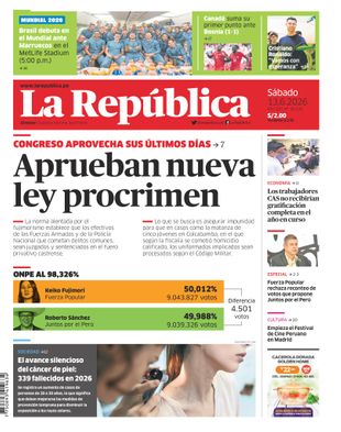 Edición Impresa - La Republica | Lima - Sabado 13 de Junio del 2026