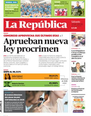 Edición Impresa - La Republica | Sur - Sabado 13 de Junio del 2026