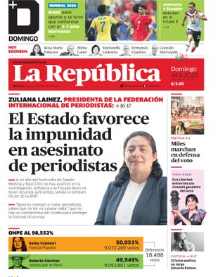 Edición Impresa - La Republica | Sur - Domingo 14 de Junio del 2026