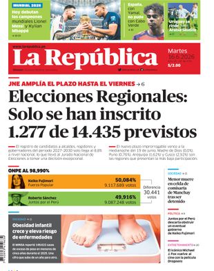 Edición Impresa - La Republica | Norte - Martes 16 de Junio del 2026