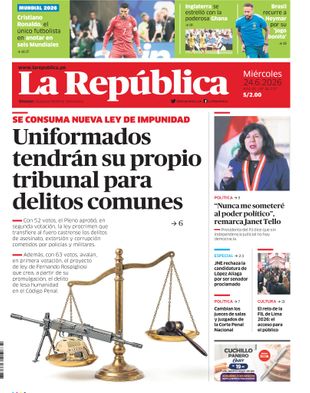 Edición Impresa - La Republica | Sur - Miercoles 24 de Junio del 2026