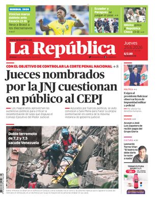 Edición Impresa - La Republica | Lima - Jueves 25 de Junio del 2026