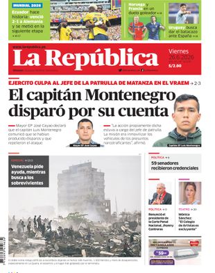 Edición Impresa - La Republica | Sur - Viernes 26 de Junio del 2026