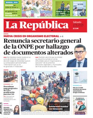Edición Impresa - La Republica | Norte - Sabado 27 de Junio del 2026