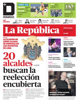 Edición Impresa - La Republica | Lima - Domingo 28 de Junio del 2026