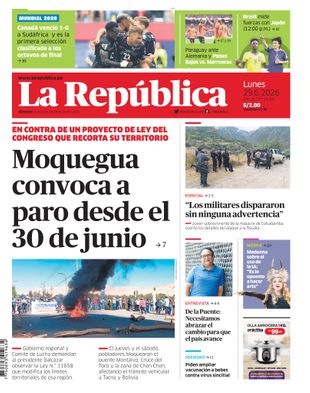 Edición Impresa - La Republica | Lima - Lunes 29 de Junio del 2026