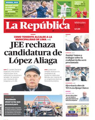 Edición Impresa - La Republica | Sur - Miercoles 01 de Julio del 2026