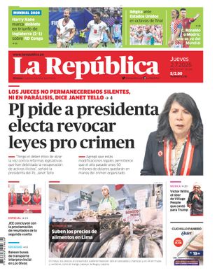 Edición Impresa - La Republica | Lima - Jueves 02 de Julio del 2026