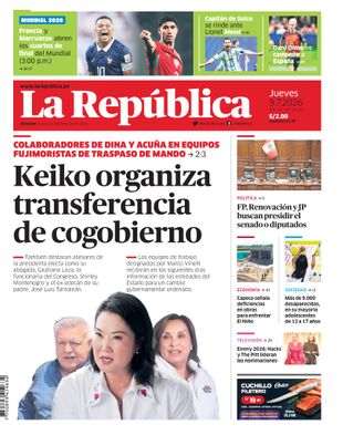 Edición Impresa - La Republica | Lima - Jueves 09 de Julio del 2026