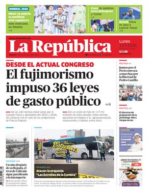 Edición Impresa - La Republica | Lima - Lunes 13 de Julio del 2026