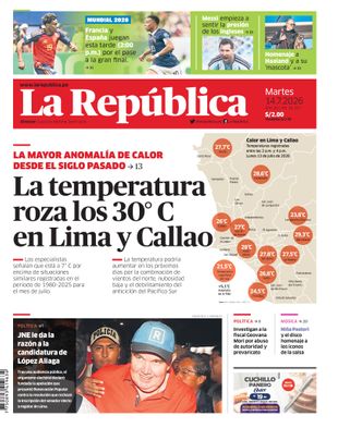 Edición Impresa - La Republica | Lima - Martes 14 de Julio del 2026