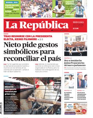 Edición Impresa - La Republica | Norte - Miercoles 15 de Julio del 2026