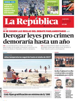 Edición Impresa - La Republica | Sur - Jueves 16 de Julio del 2026