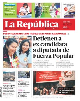 Edición Impresa - La Republica | Lima - Sabado 18 de Julio del 2026