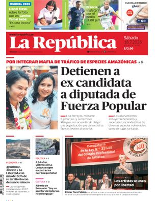 Edición Impresa - La Republica | Norte - Sabado 18 de Julio del 2026