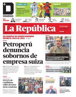 Edición Impresa - La Republica | Lima - Domingo 19 de Julio del 2026
