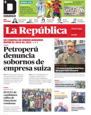 Edición Impresa - La Republica | Sur - Domingo 19 de Julio del 2026
