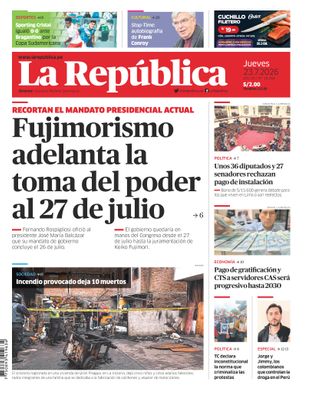 Edición Impresa - La Republica | Lima - Jueves 23 de Julio del 2026