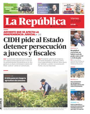Edición Impresa - La Republica | Lima - Viernes 24 de Julio del 2026