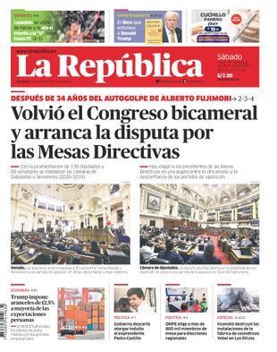 Edición Impresa - La Republica | Lima - Sabado 25 de Julio del 2026