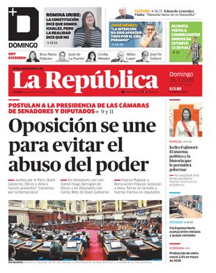 Edición Impresa - La Republica | Lima - Domingo 26 de Julio del 2026