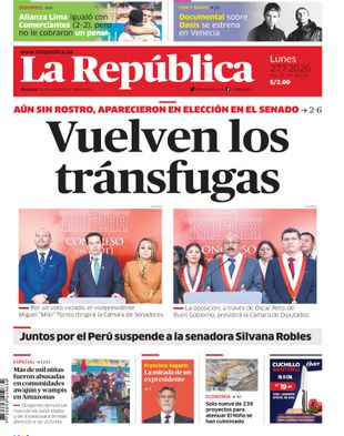 Edición Impresa - La Republica | Sur - Lunes 27 de Julio del 2026