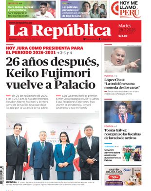 Edición Impresa - La Republica | Sur - Martes 28 de Julio del 2026