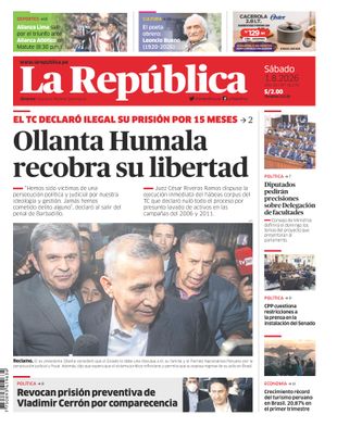 Edición Impresa - La Republica | Lima - Sabado 01 de Agosto del 2026