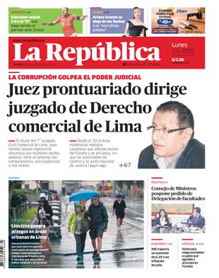 Edición Impresa - La Republica | Lima - Lunes 03 de Agosto del 2026