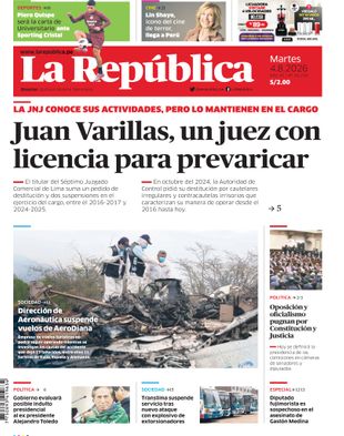 Edición Impresa - La Republica | Norte - Martes 04 de Agosto del 2026