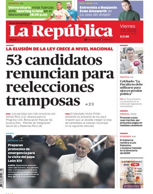 Edición Impresa - La Republica | Sur - Viernes 07 de Agosto del 2026