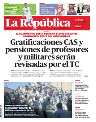 Edición Impresa - La Republica | Lima - Martes 11 de Agosto del 2026