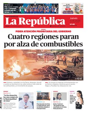 Edición Impresa - La Republica | Lima - Jueves 13 de Agosto del 2026